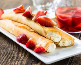 Блинчики с ванильным пудингом