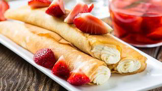 Блинчики с ванильным пудингом