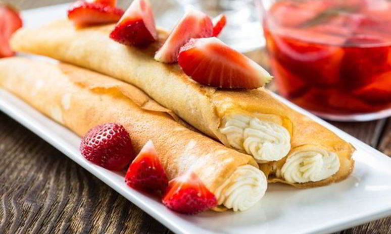 Рецепт блинчиков с ванильным пудингом