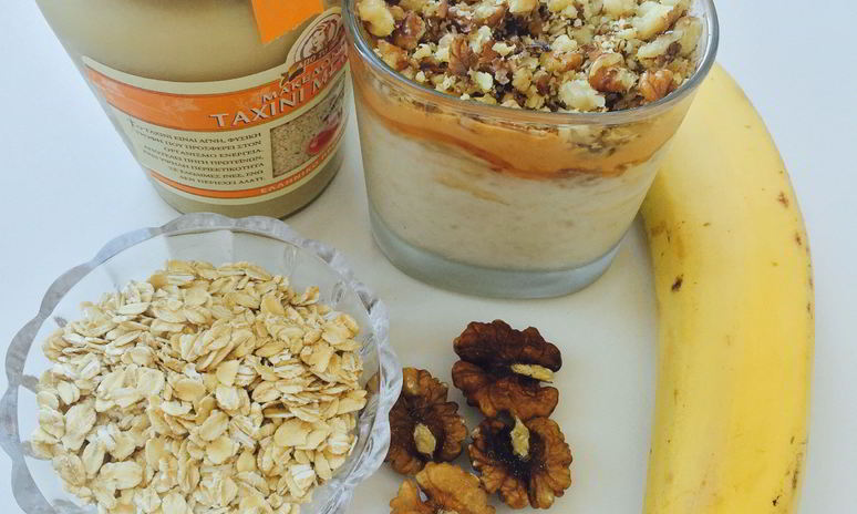 Рецепт гранолы с бананом и арахисовой пастой