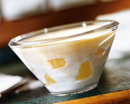 Ананасовый крем с винной пенкой