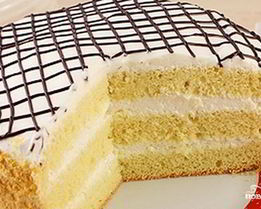 Бисквит со сметанным кремом