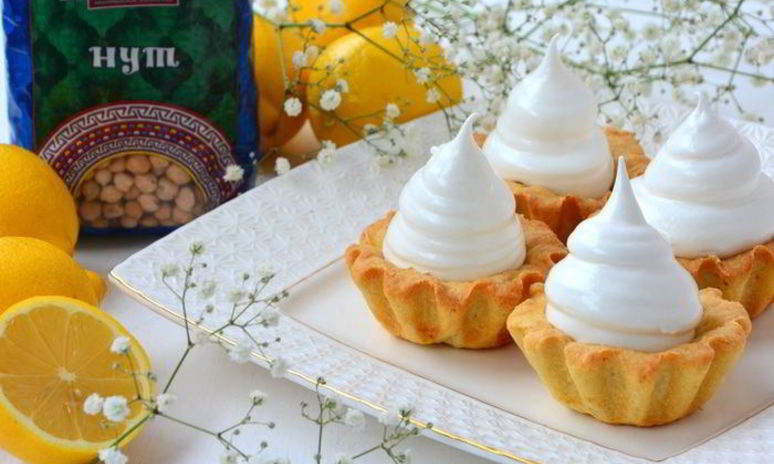Рецепт корзиночек из нута с белковым кремом