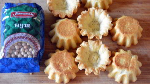 корзиночки из нута с белковым кремом