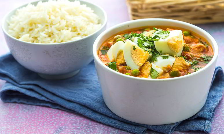 Рецепт кремового карри с яйцами