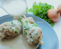 Куриные голени в крем-фреш