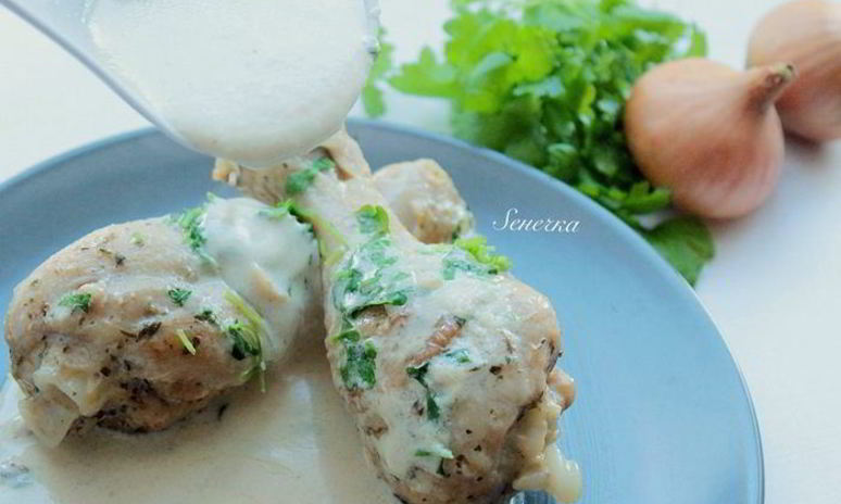 Рецепт куриных голеней в крем-фреш