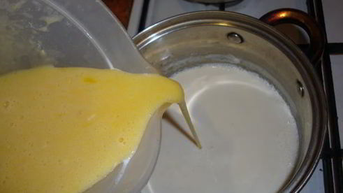 лавандовый заварной крем