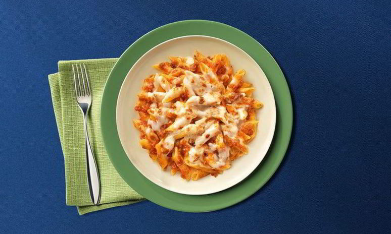 Рецепт пенне ригате с соусом болоньезе, запеченные с кремом из пармезана