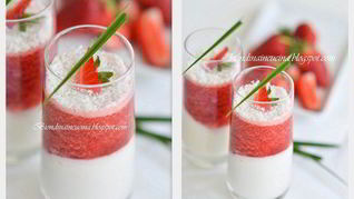 Тропические веррины с кокосовым кремом, йогуртом, апельсином и клубникой