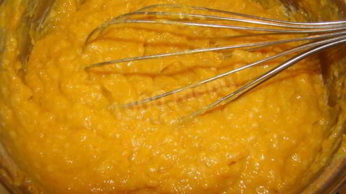 тыквенный рулет с творожным кремом