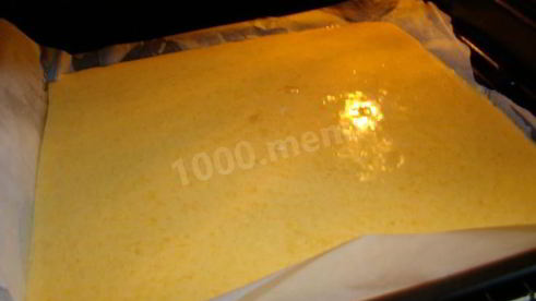 тыквенный рулет с творожным кремом