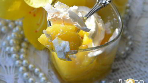 лимонный десерт