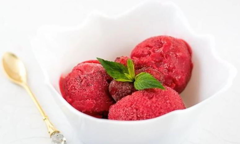 Рецепт малинового сорбета