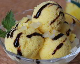 Мороженое Тропический рай с ананасами