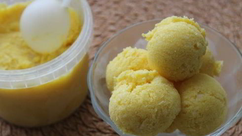 мороженое тропический рай с ананасами