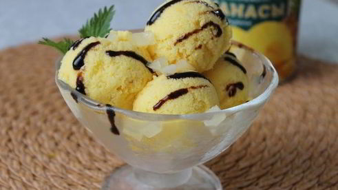 мороженое тропический рай с ананасами