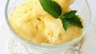 Персиковое мороженое с миндалем