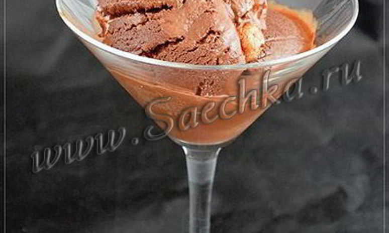 Рецепт шоколадного мороженого с зефиром