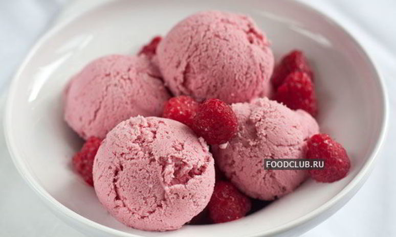 Рецепт сливочного малинового мороженого