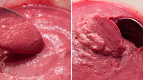 сливочное малиновое мороженое