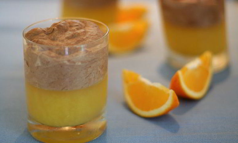 Рецепт апельсинового желе с шоколадным муссом