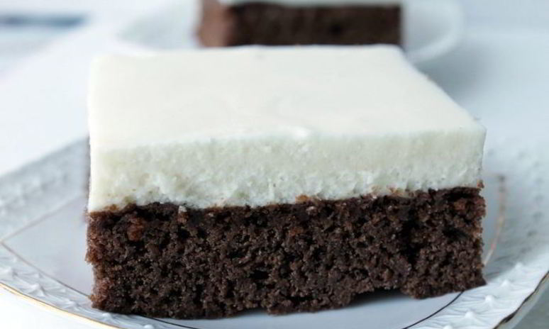 Рецепт брауни с муссом из маршмеллоу