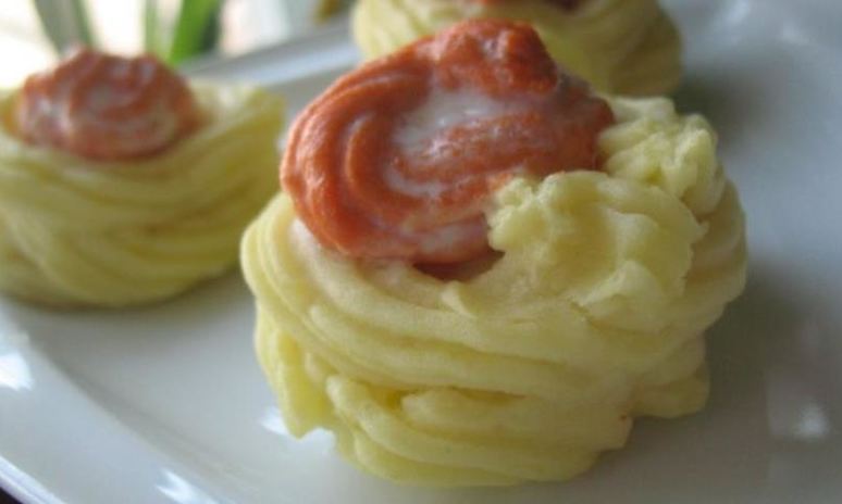 Рецепт картофельных корзинок с рыбным муссом