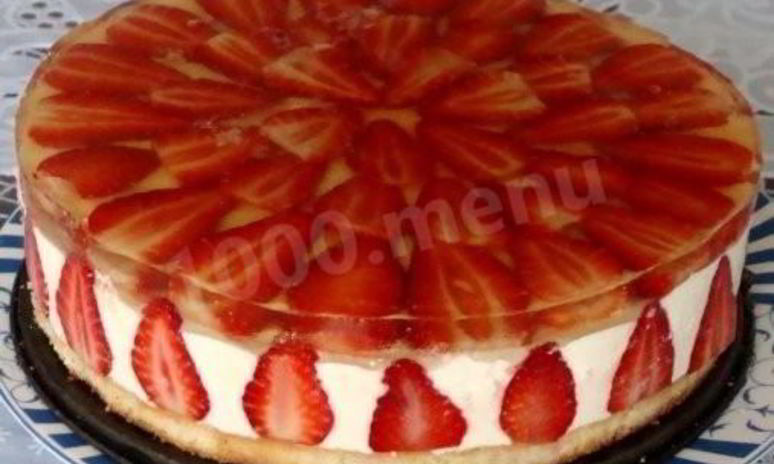 Рецепт торта-мусса клубника с шампанским