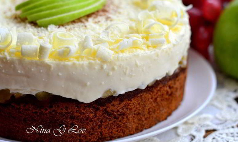 Рецепт торта-мусса медово-яблочный