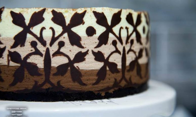 Рецепт торта-мусса три шоколада