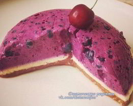 Трехслойный мусс из творога, овсянки и ягод