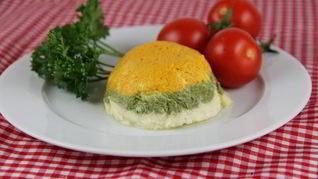 Трехцветный овощной мусс