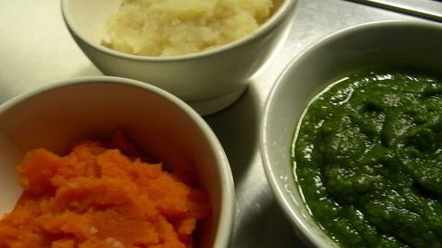 трехцветный овощной мусс