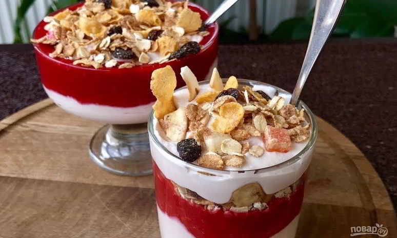 Рецепт творожно-ягодного мусс