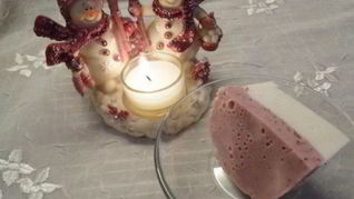 Творожный мусс с брусникой