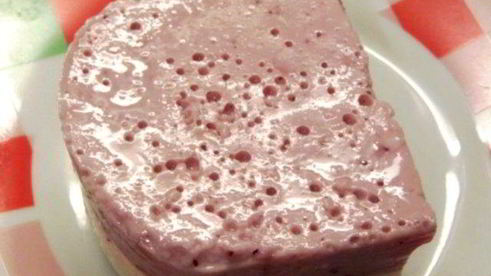 творожный мусс с брусникой