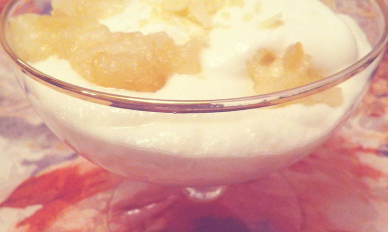 Рецепт творожного мусса с яблочным пюре