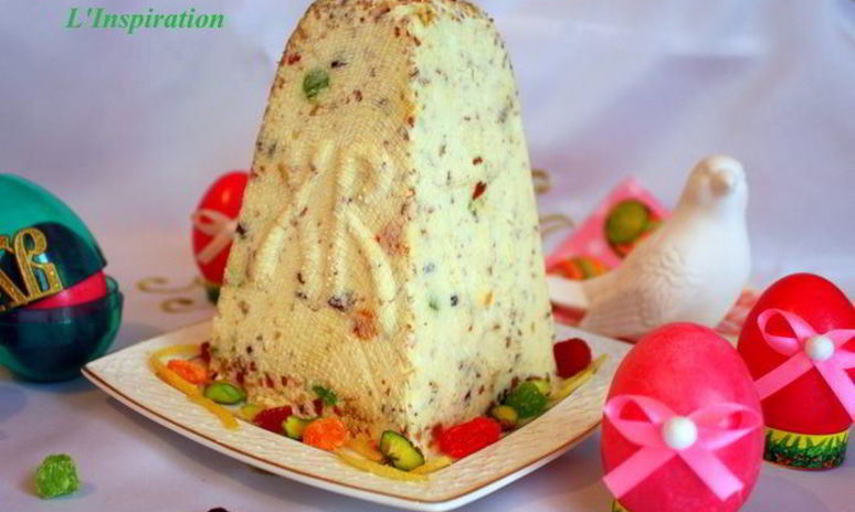 Рецепт нежнейшей ванильной пасхи с миндалем и цукатами