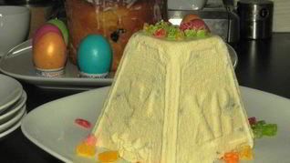 Пасха из заварного творога
