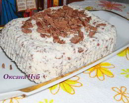 Творожная Пасха без яиц с тертым шоколадом