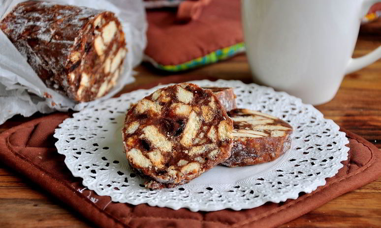 Рецепт шоколадной колбасы со сгущенкой