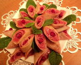 Блинчики с ягодным суфле