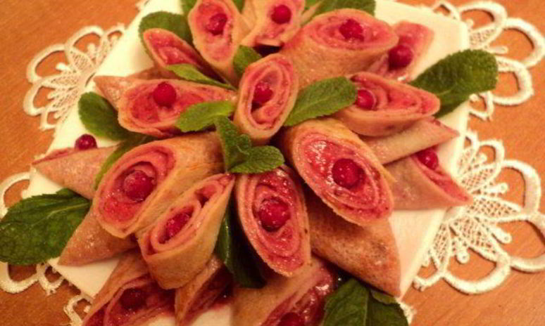 Рецепт блинчиков с ягодным суфле