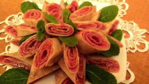 блинчики с ягодным суфле