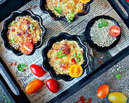 Кабачковое суфле с курицей