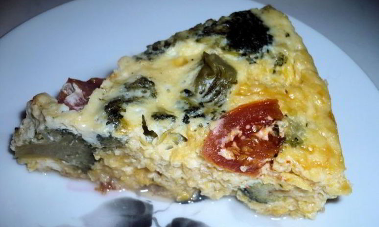 Рецепт кукурузного суфле с брокколи и помидорами