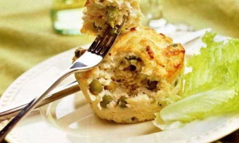 Рецепт куриного суфле с зеленым горошком и сельдереем