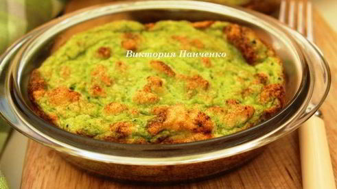 суфле из брокколи и двух видов сыра