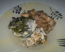 Суфле со стручковой фасолью и свинина в Итальянском стиле